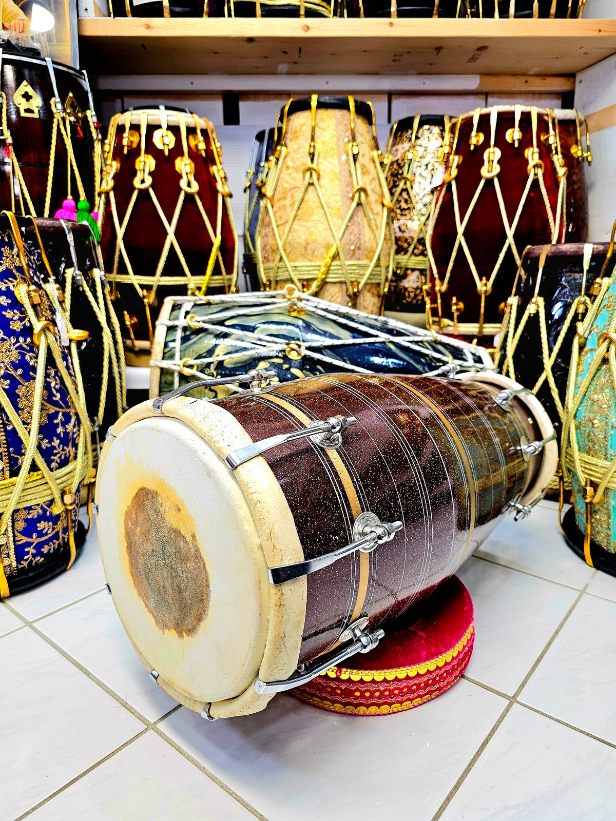 Bronze Gleam Bolted West Indian Dholak