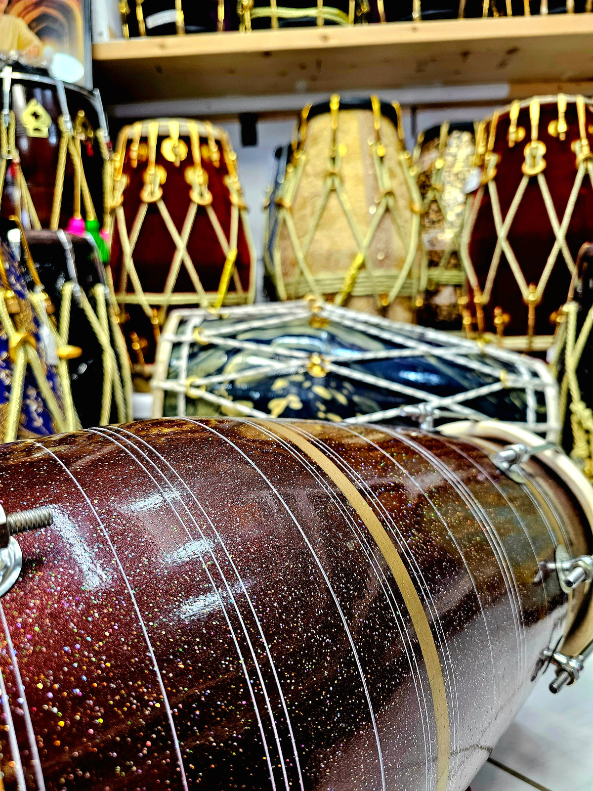 Bronze Gleam Bolted West Indian Dholak
