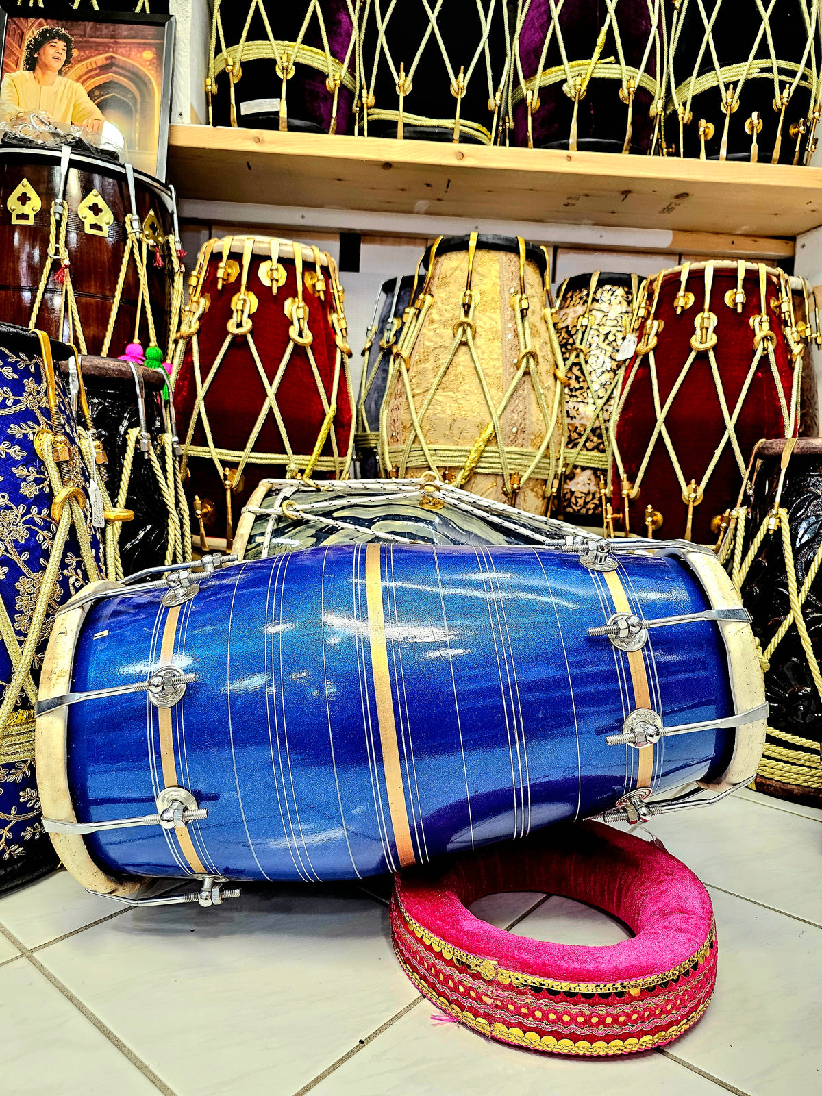 Sapphire Bolt: West Indian Bolted Dholak *Minor Cosmetic Defects*