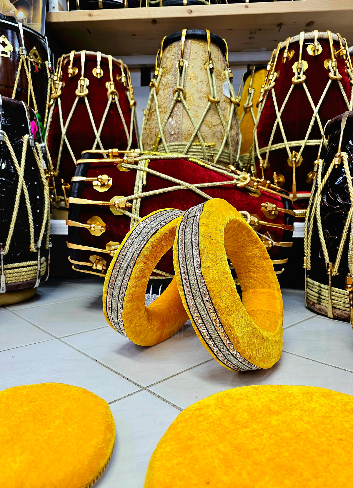 Golden Horizon Premium Tabla Rings Set