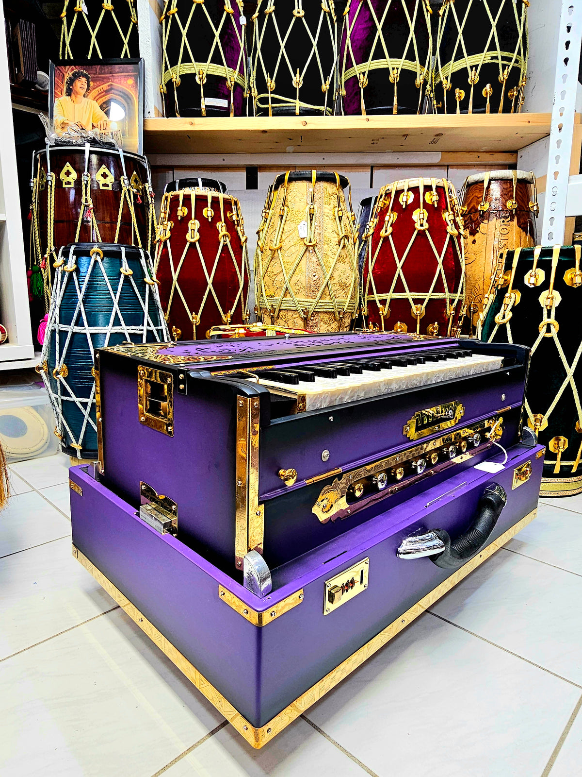 Mystic Veil 9-Scale Changer MMF Harmonium: Exotic Matte Purple & Black Fusion