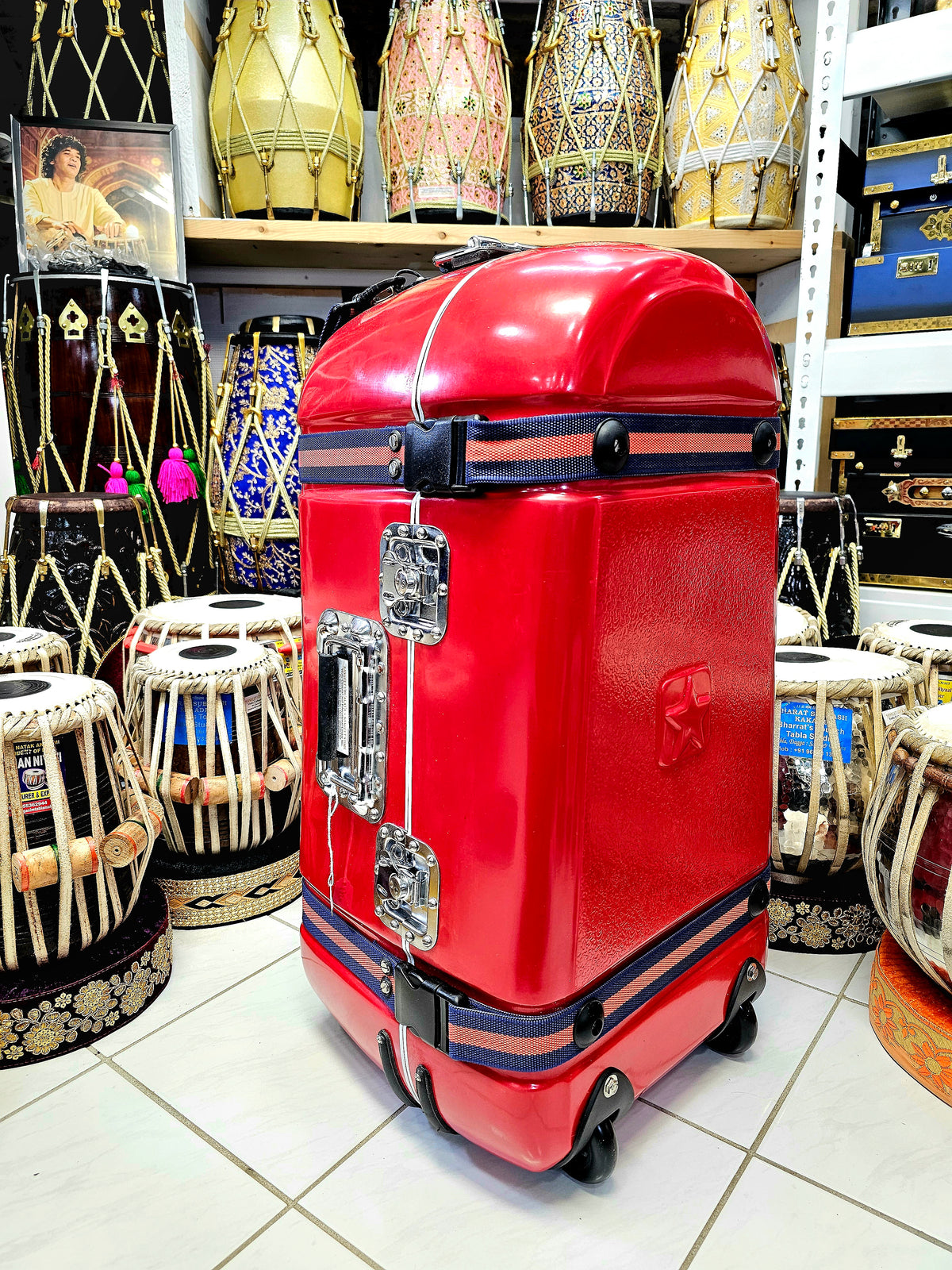 Crimson Voyage Tabla/Dholak Travel Case