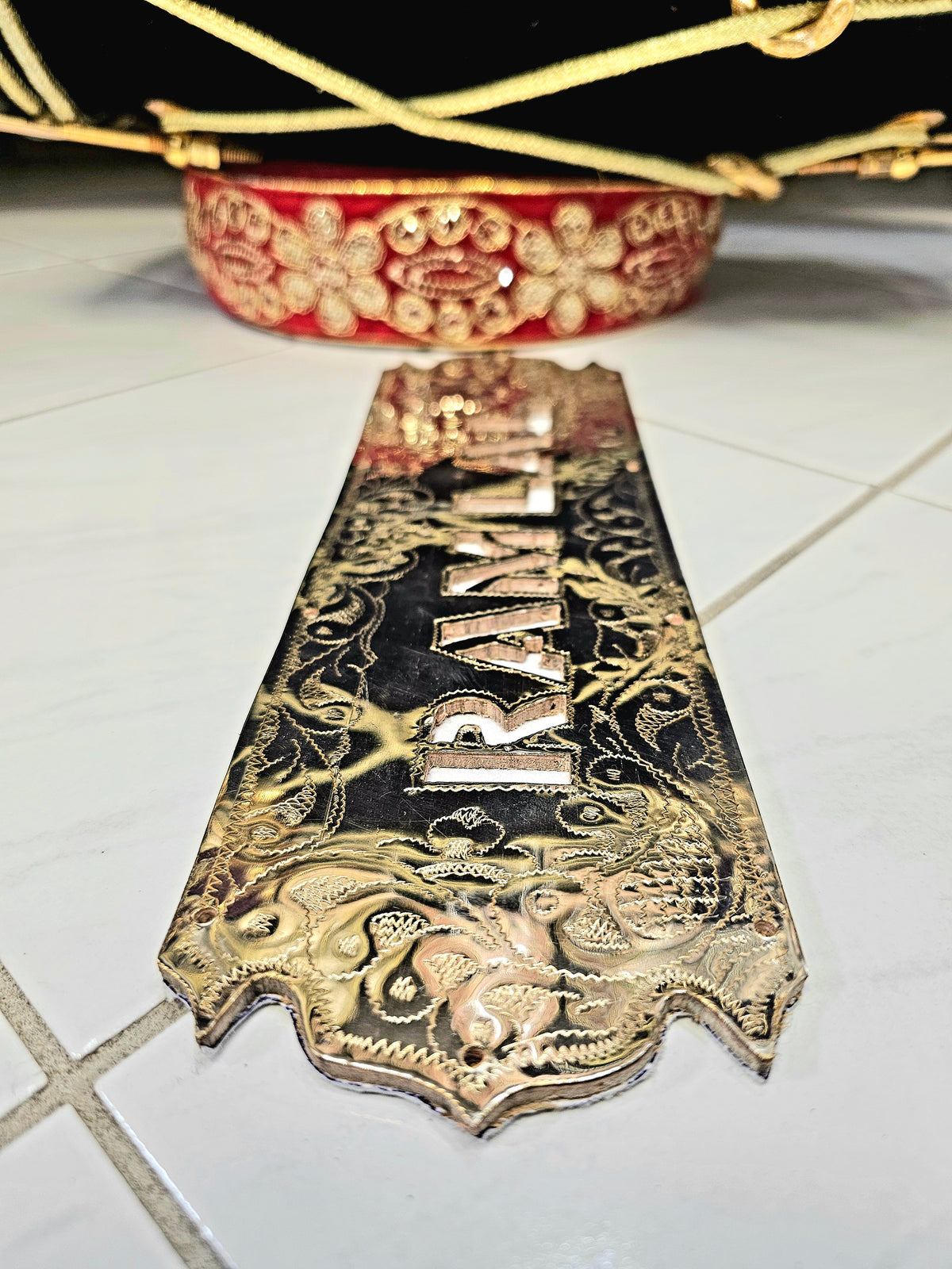 Customize Your Own Nameplate: Custom Silver or Gold Engraving for Scale Changer Harmoniums - Sangeet Store