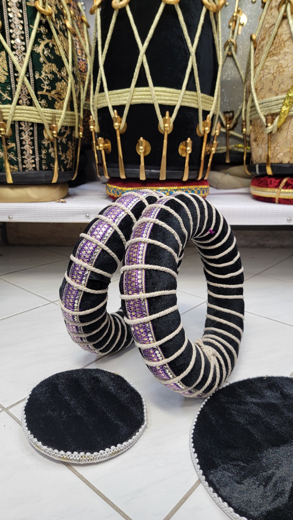 Ebony Black Tabla Rings Set