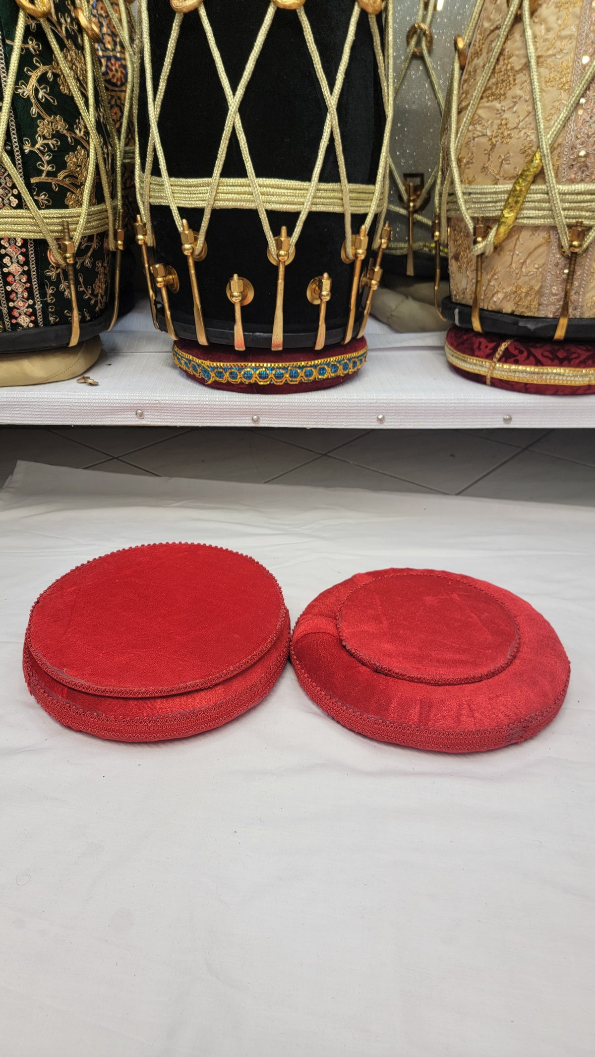 Arjun Tabla Rings – Classic Red (Cosmetic Defects) - Sangeet Store