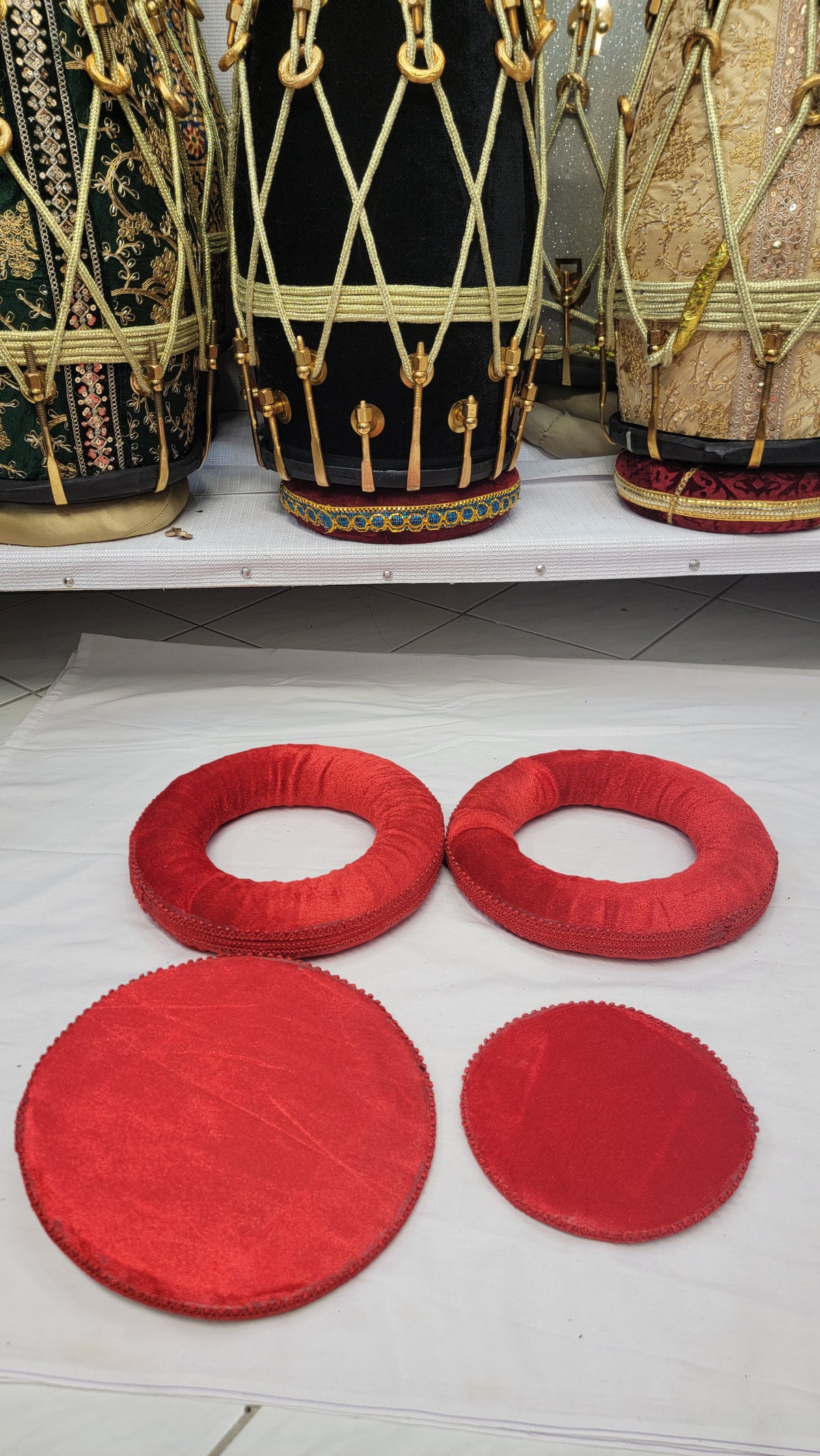 Arjun Tabla Rings – Classic Red (Cosmetic Defects) - Sangeet Store