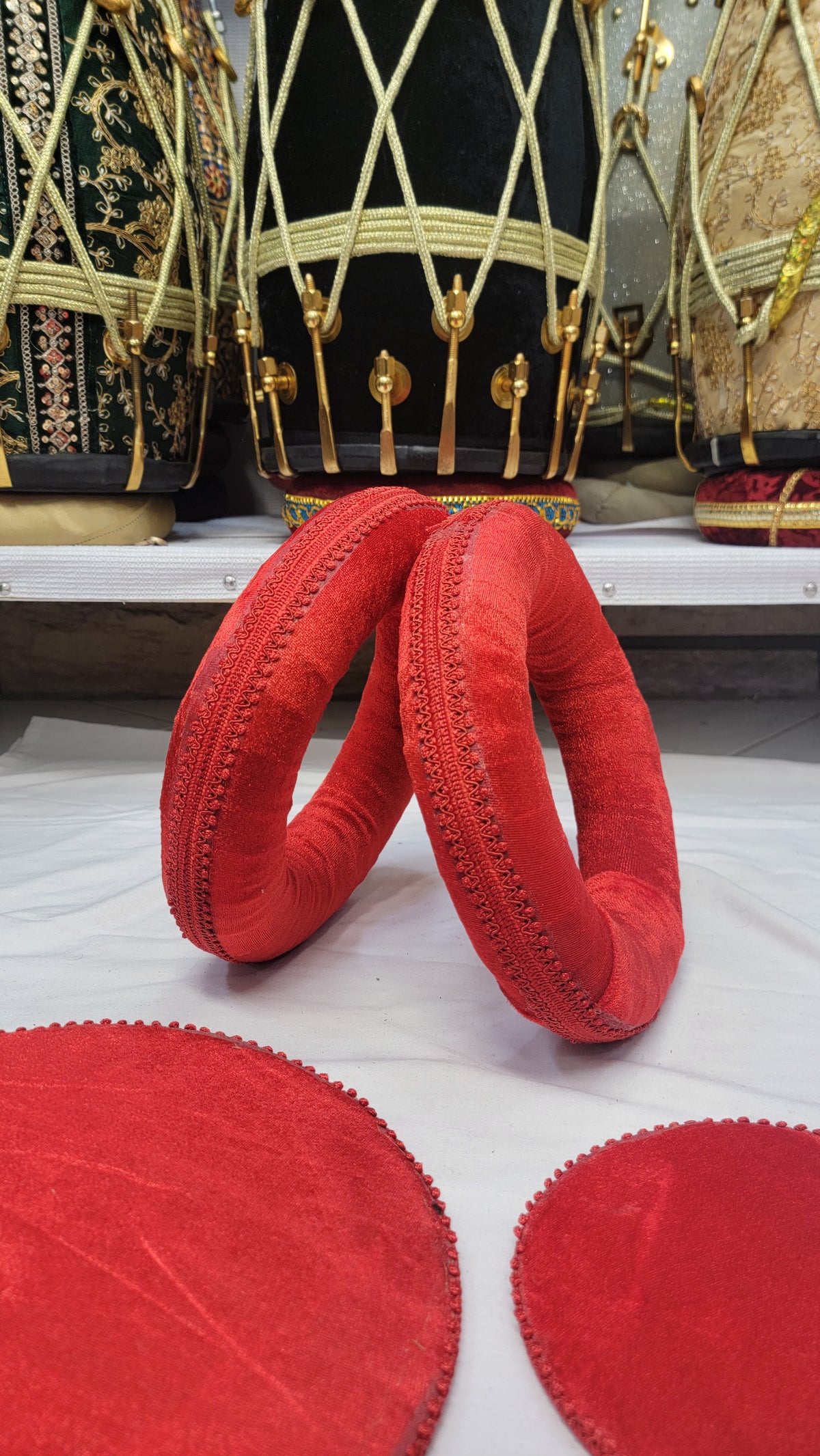 Arjun Tabla Rings – Classic Red (Cosmetic Defects) - Sangeet Store