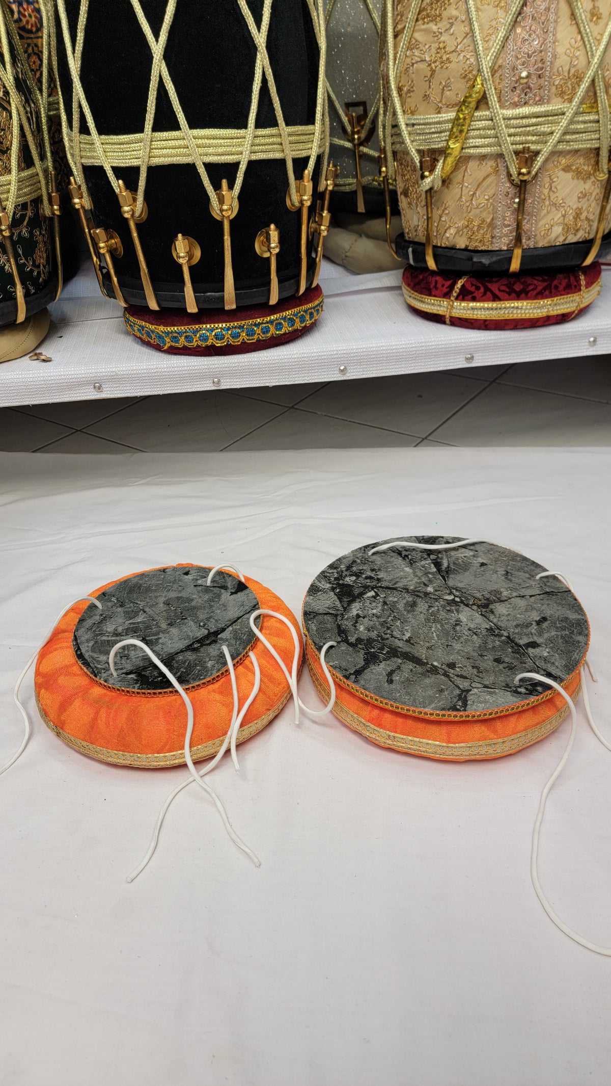 Vivid Tabla Rings – Orange & Gold (Minor Cosmetic Defects) - Sangeet Store