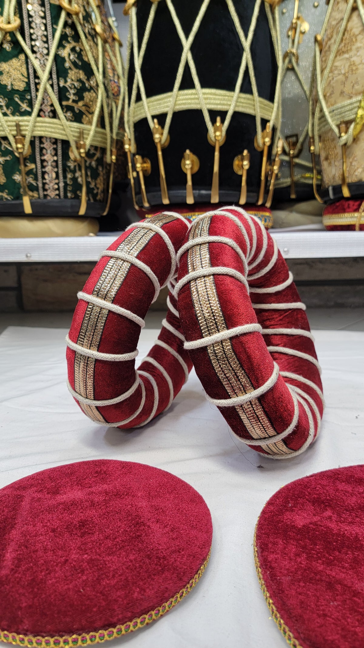 Crimson Glow Tabla Rings – Basic Burgundy Set