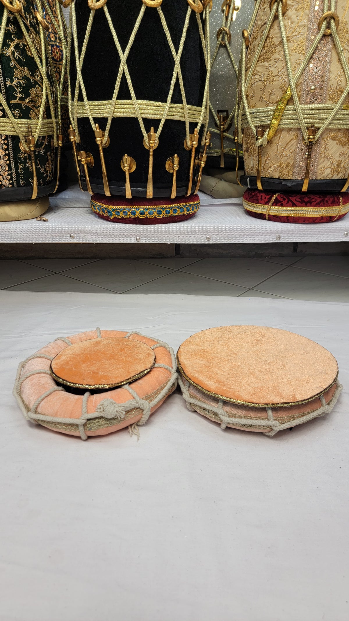 Peach Blossom Tabla Rings Set - Sangeet Store