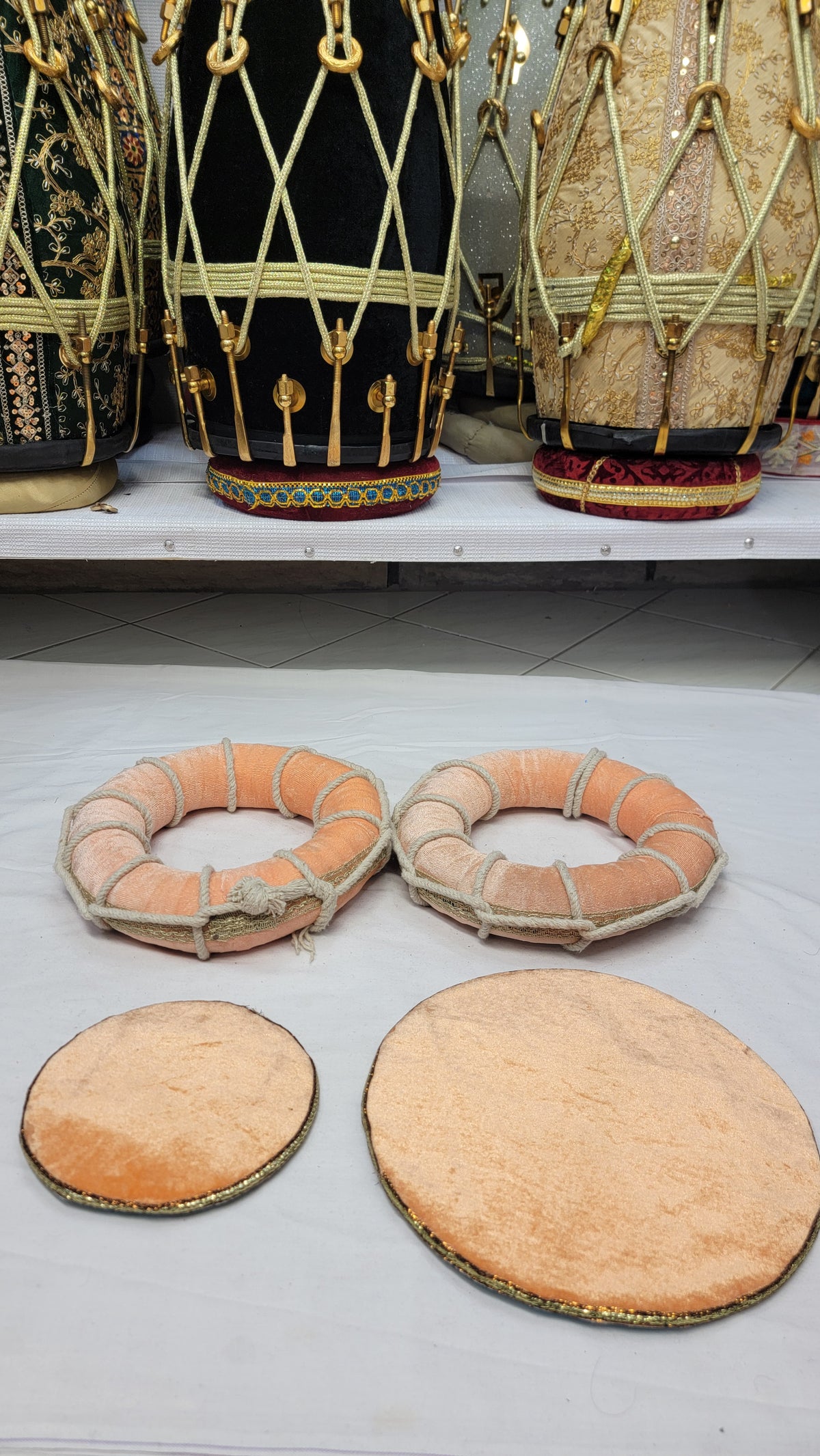 Peach Blossom Tabla Rings Set - Sangeet Store