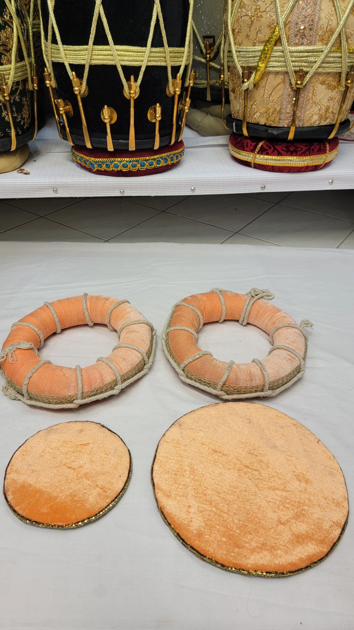 Peach Blossom Tabla Rings Set - Sangeet Store
