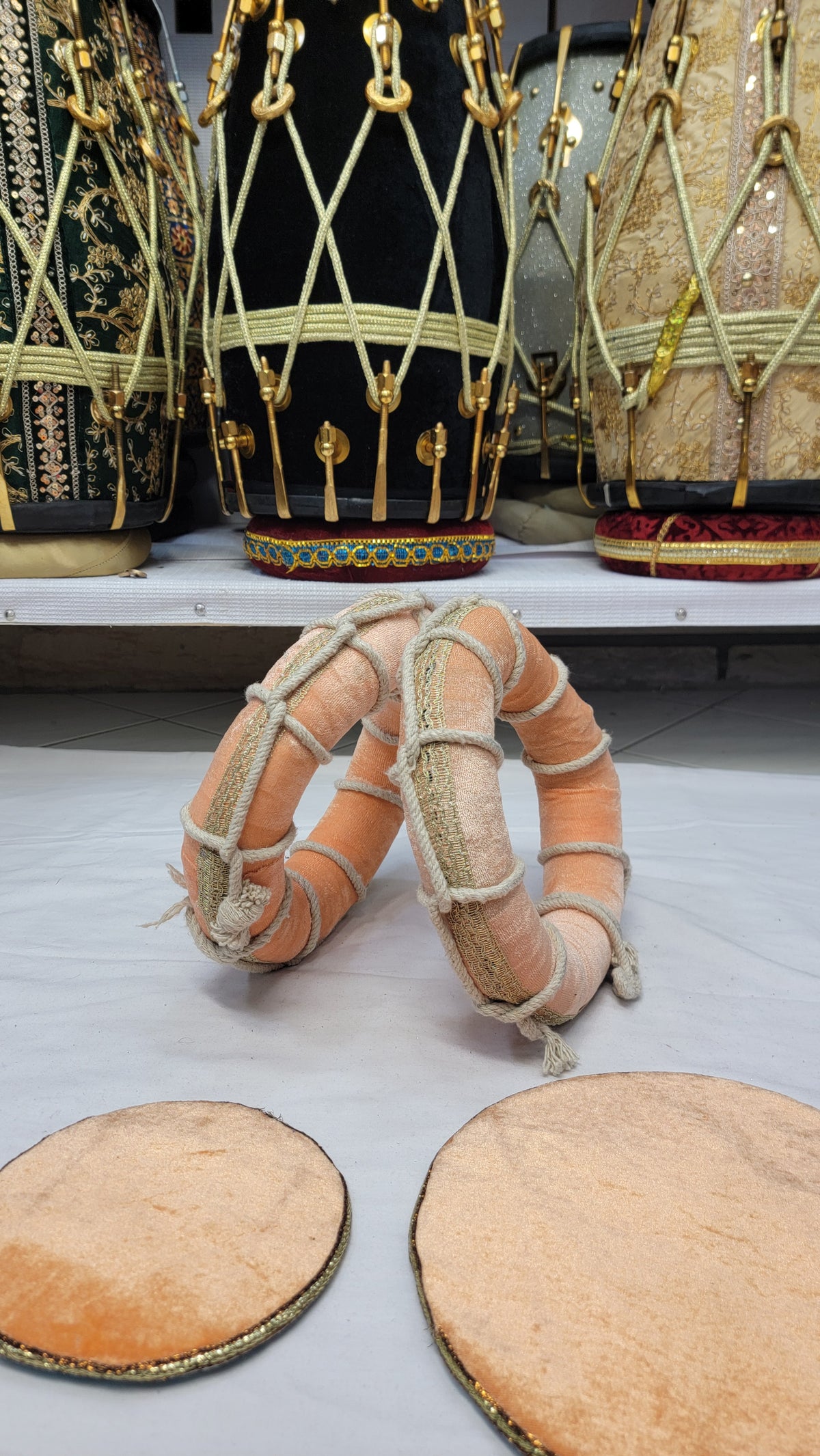 Peach Blossom Tabla Rings Set - Sangeet Store