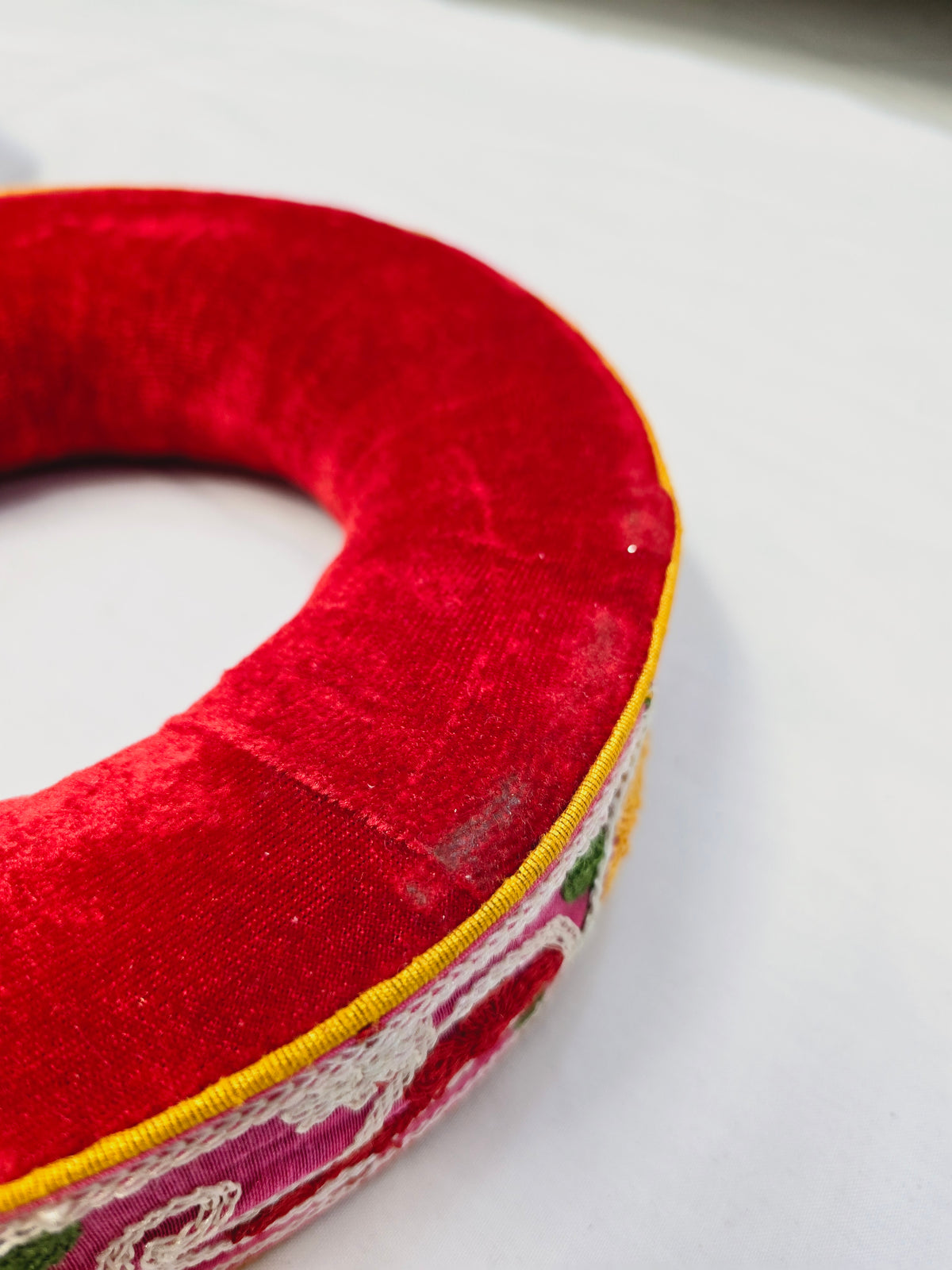 Scarlet Heart Tabla Rings – Premium Red with Floral & Heart Design (Minor Cosmetic Defects) - Sangeet Store