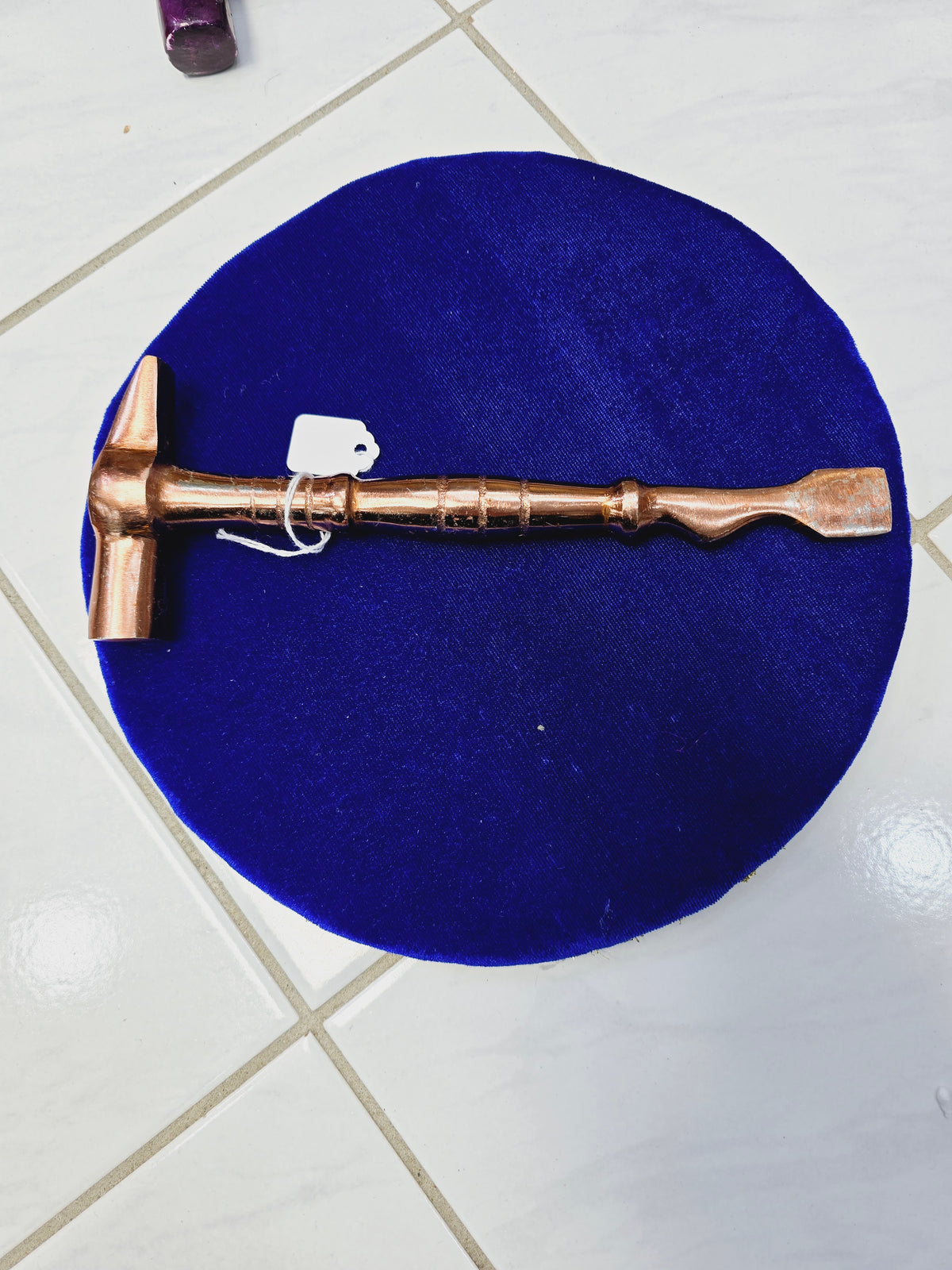 Bronze Touch Tabla Hammer – Round Head with Minor Polish Chips - Sangeet Store