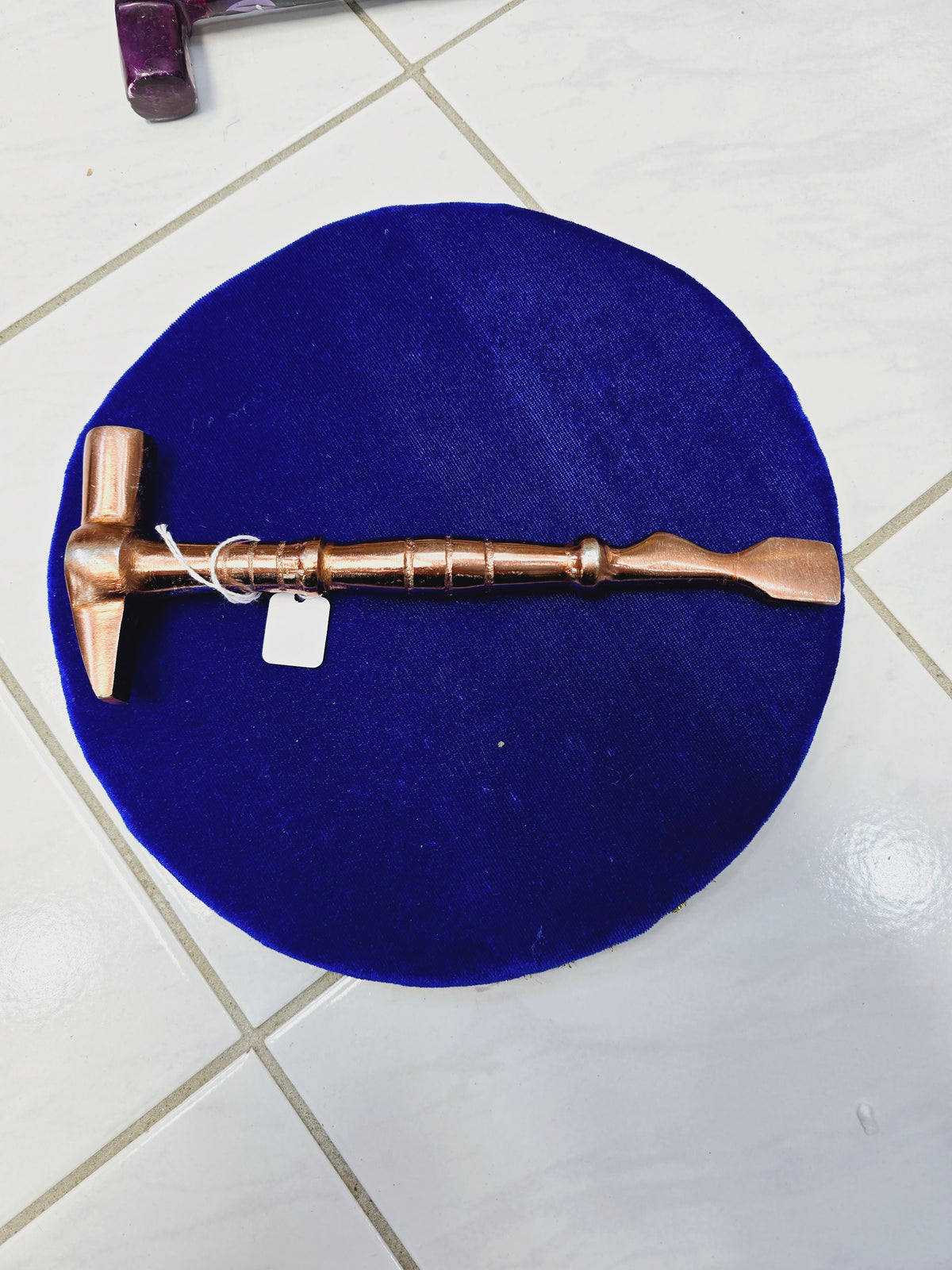 Bronze Touch Tabla Hammer – Round Head with Minor Polish Chips - Sangeet Store