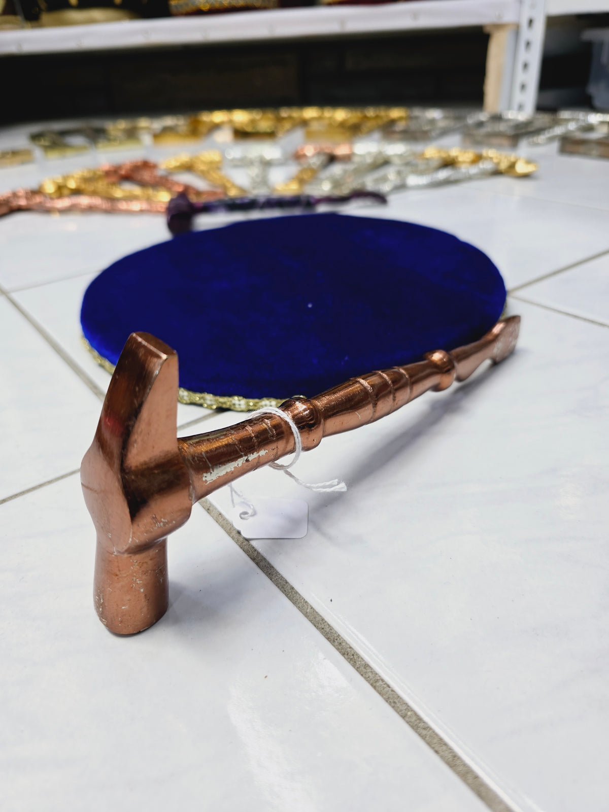 Bronze Touch Tabla Hammer – Round Head with Minor Polish Chips - Sangeet Store