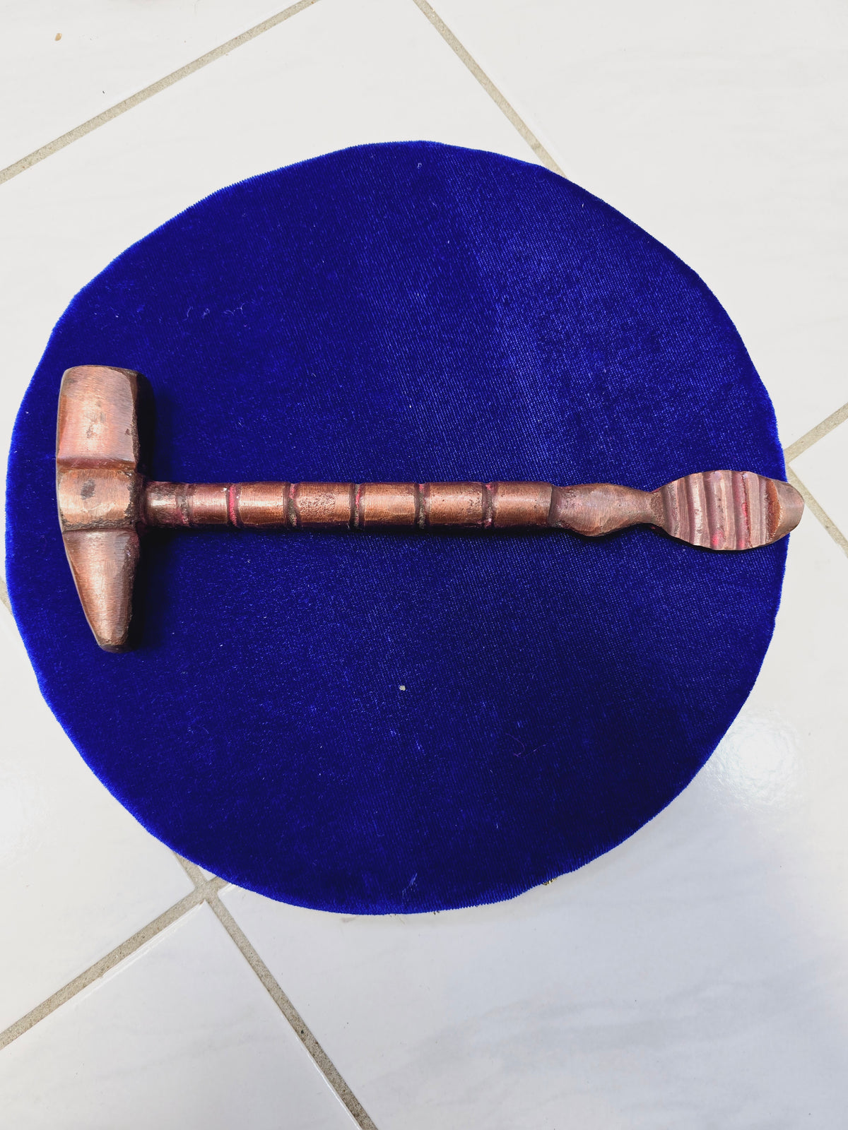 Blush Bronze Tabla Hammer – Curved End with Pink Coating - Sangeet Store