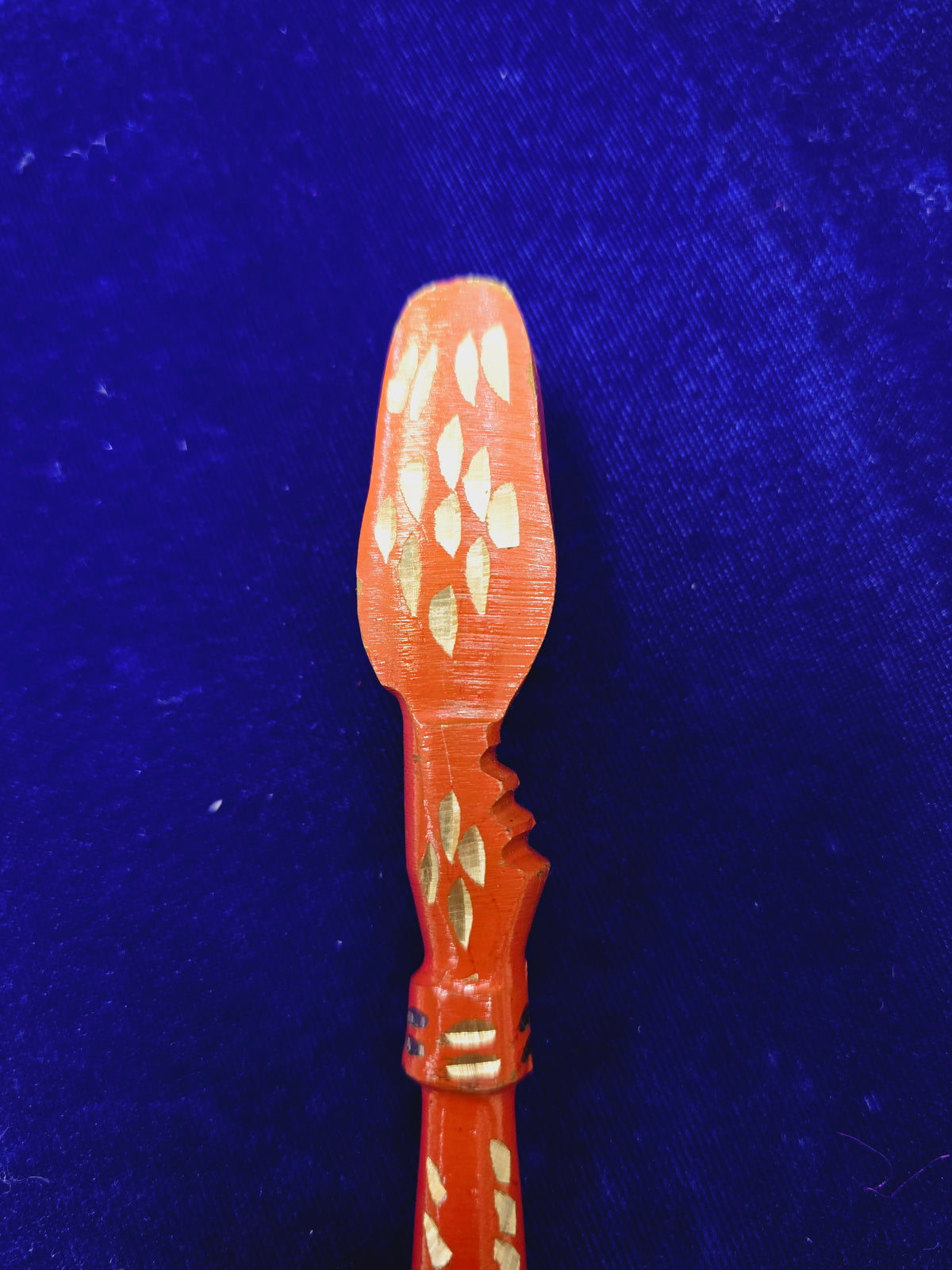 FlameGlow Orange Tabla Hammer – Gold Accents with Round Head - Sangeet Store