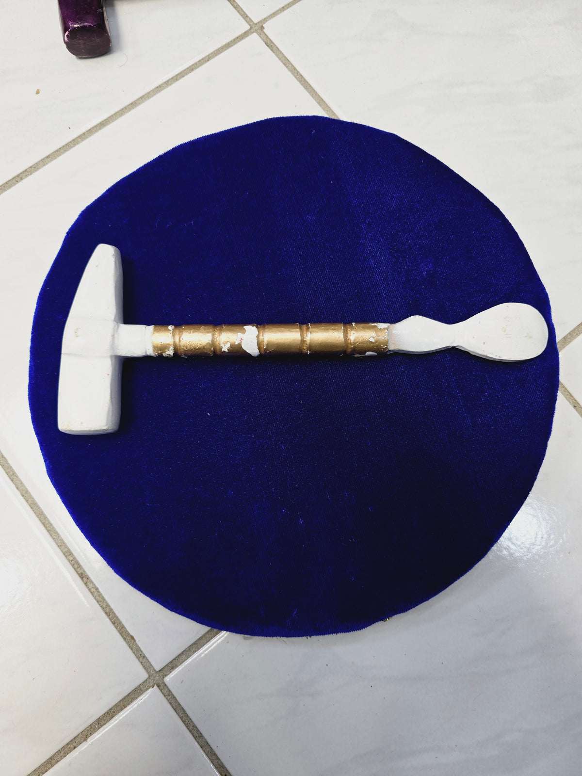 Ivory Gold Tabla Hammer – Curved End with Minor Cosmetic Defects - Sangeet Store