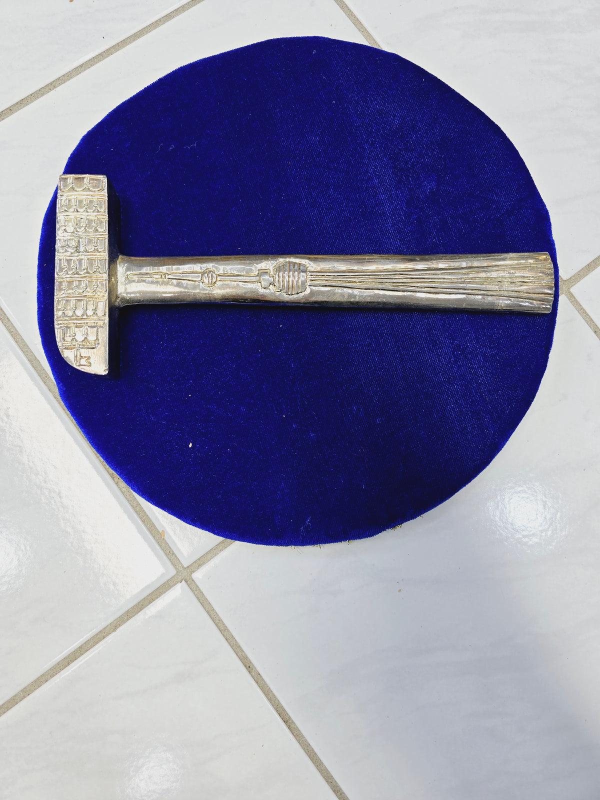 World Wonders Silver Tabla Hammer – CN Tower & Leaning Tower of Pisa Engraving - Sangeet Store