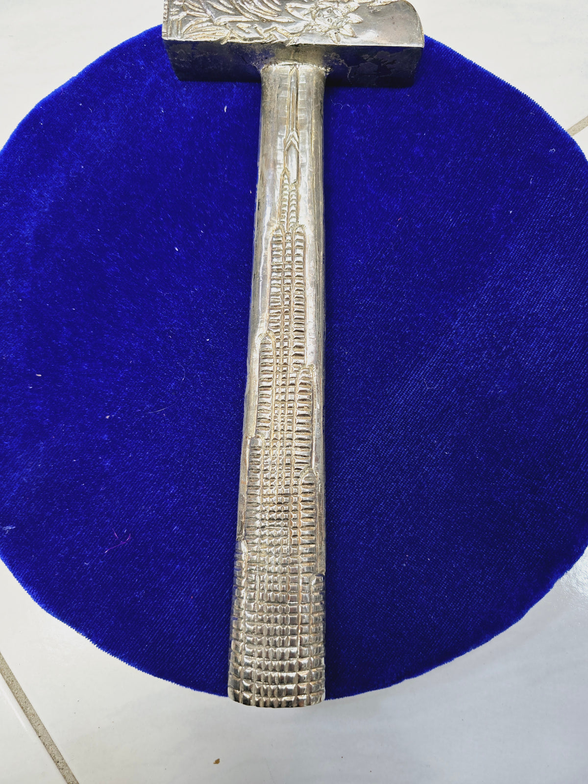 Silver Icons Tabla Hammer – Statue of Liberty & Burj Khalifa Engraving - Sangeet Store