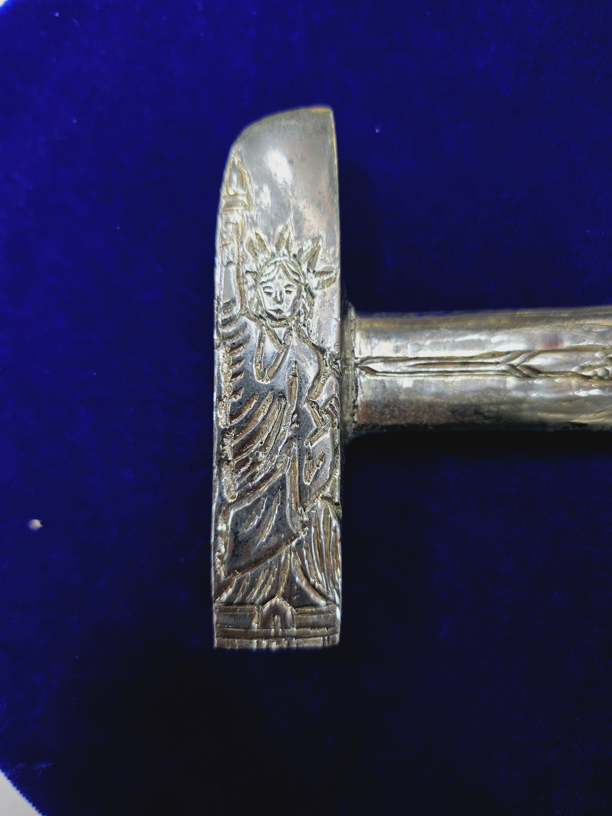 Silver Icons Tabla Hammer – Statue of Liberty & Burj Khalifa Engraving - Sangeet Store