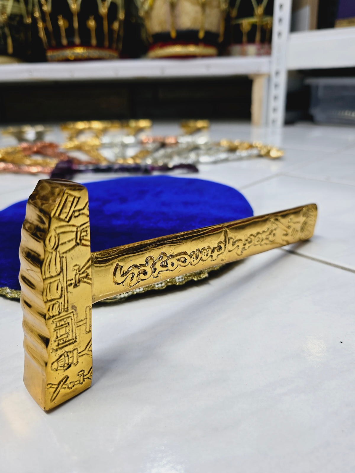 Golden Harmony Tabla Hammer – Engraved Guitar & Tabla Design - Sangeet Store