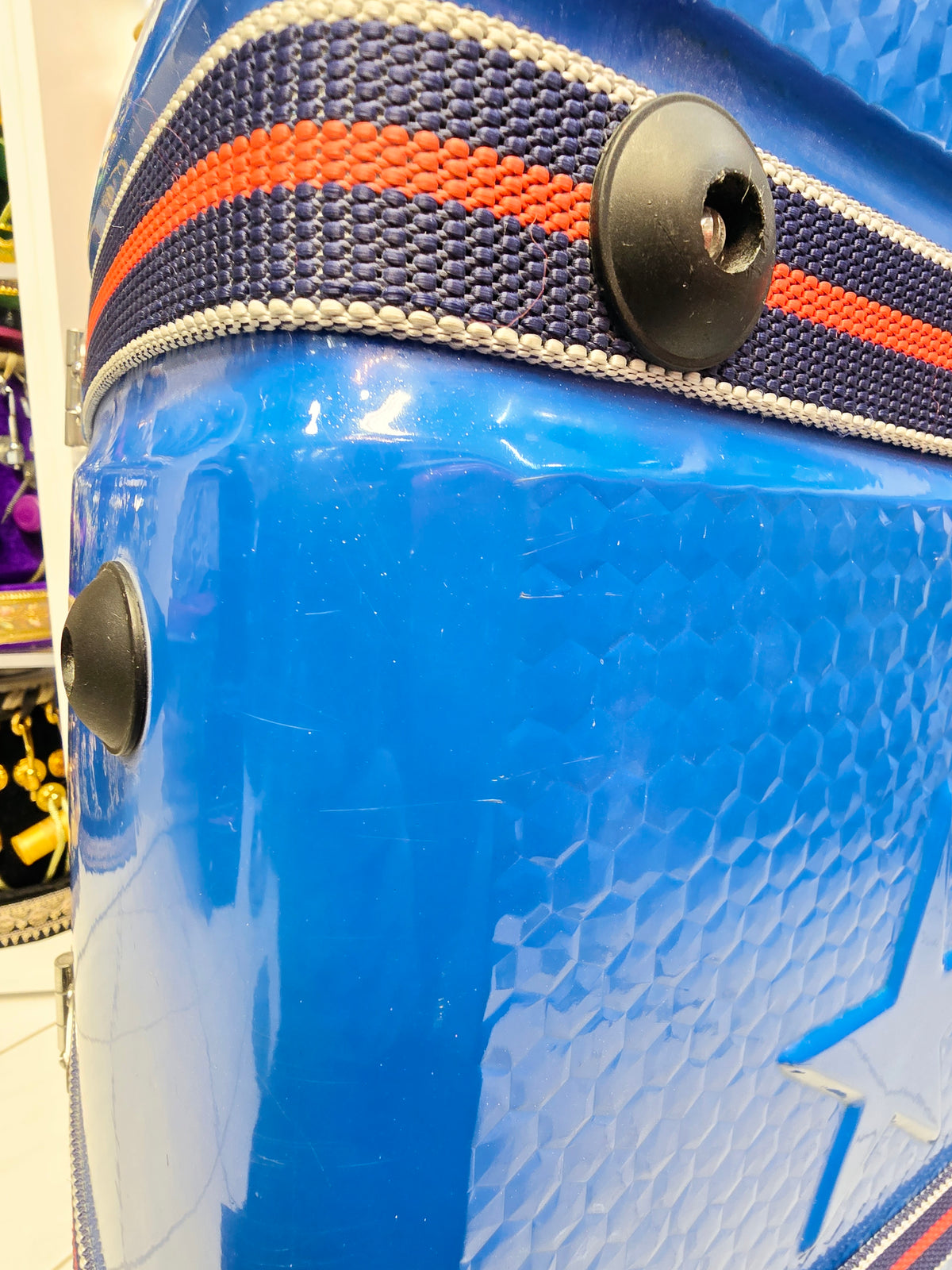Traveler’s Rhythm: Blue Tabla/Dholak Case with Fixed Wheels - Sangeet Store