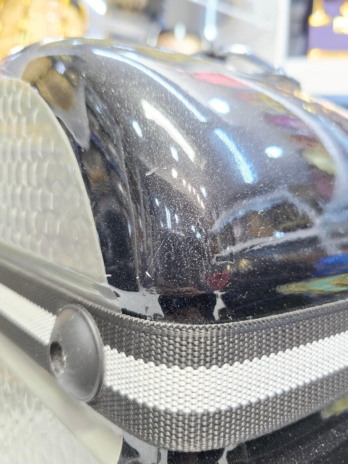 Lustre Line: Glossy Pearl Black and Grey Tabla/Dholak Case with 360° Wheels (Cosmetic Defects) - Sangeet Store