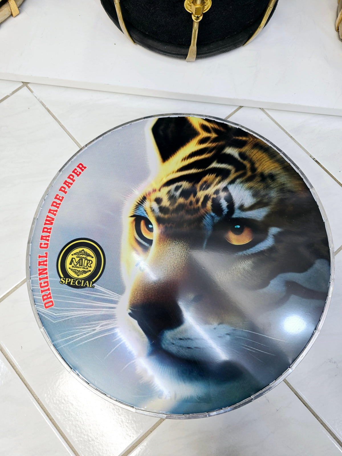 Panther’s Gaze 13.2" Dhol Treble Skin – Black Edition - Sangeet Store