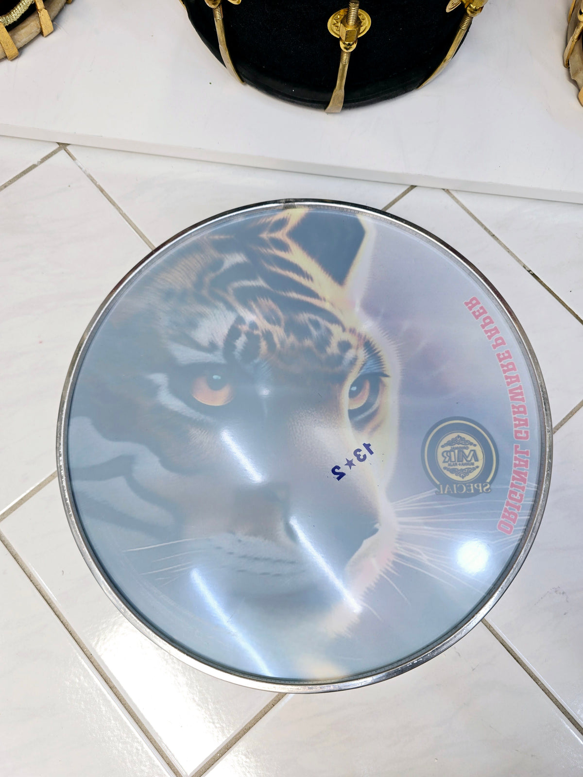 Panther’s Gaze 13.2" Dhol Treble Skin – Black Edition - Sangeet Store