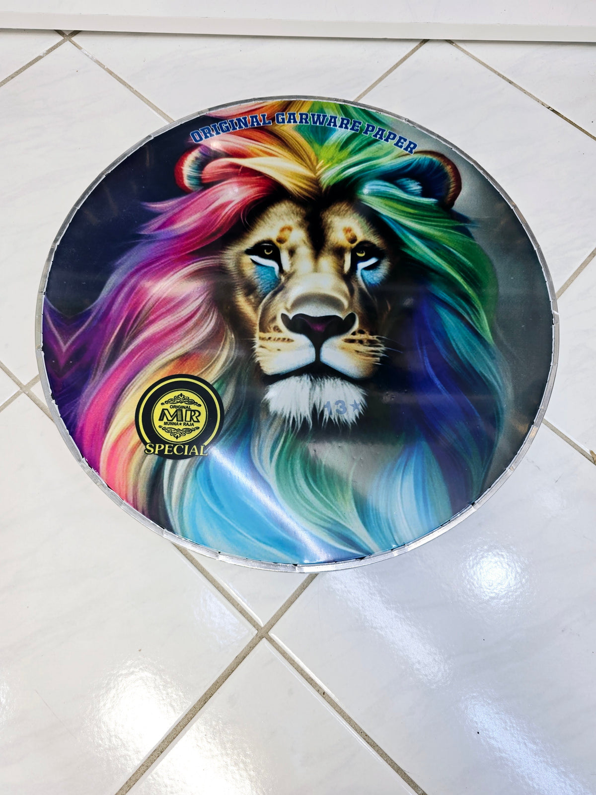 Lion's Fury 13.6" Dhol Skin – Multi-Colored Mane Edition - Sangeet Store