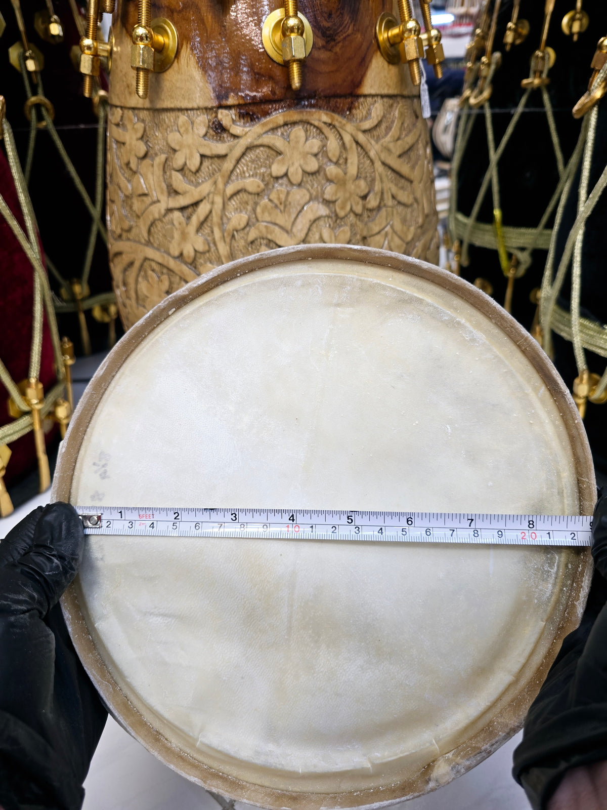 Standard 8.25" Dholak Bass Skin - Sangeet Store