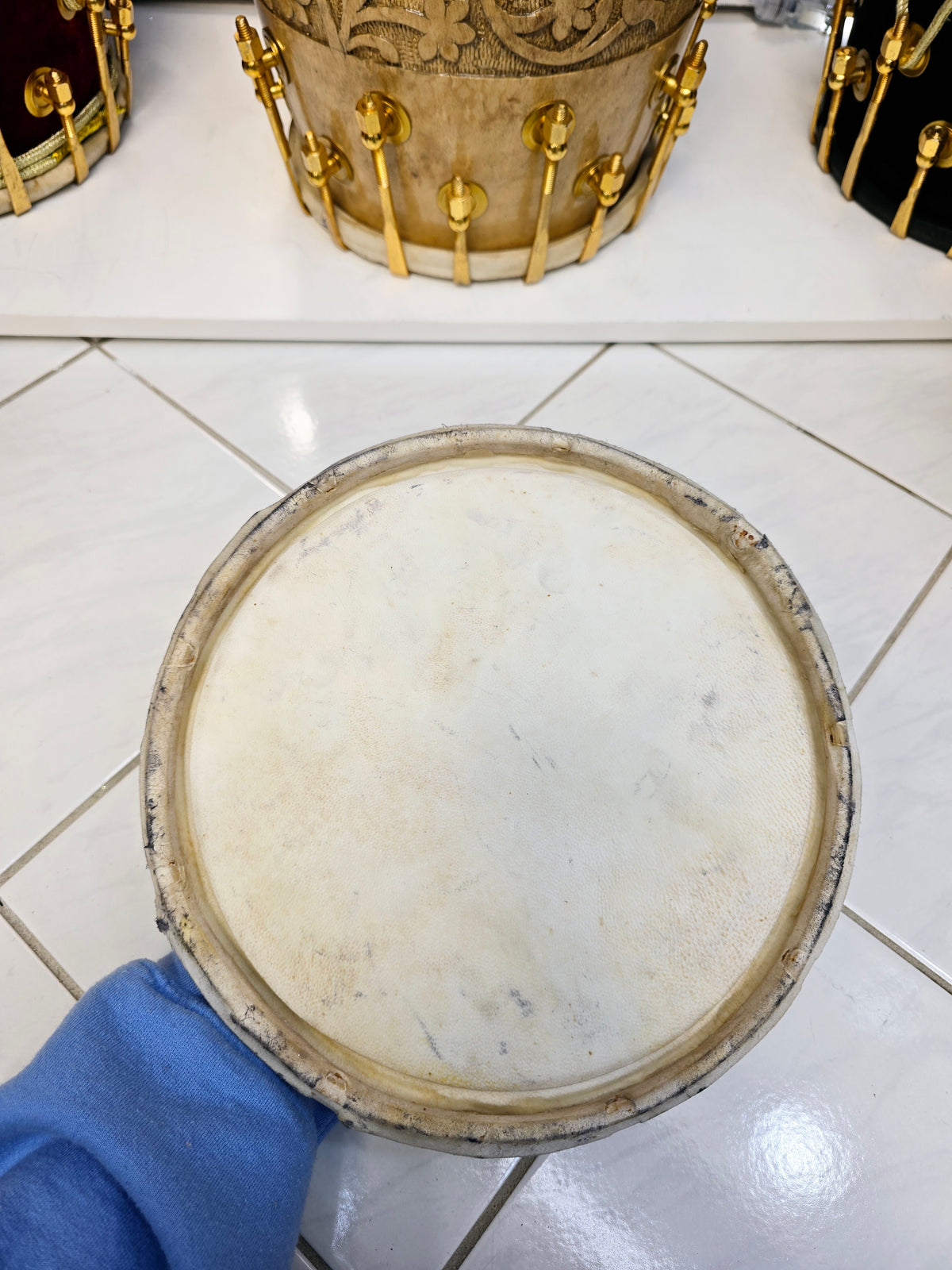 Concert Quality 9" Chetram Gill Dholak Bass Skin - Sangeet Store