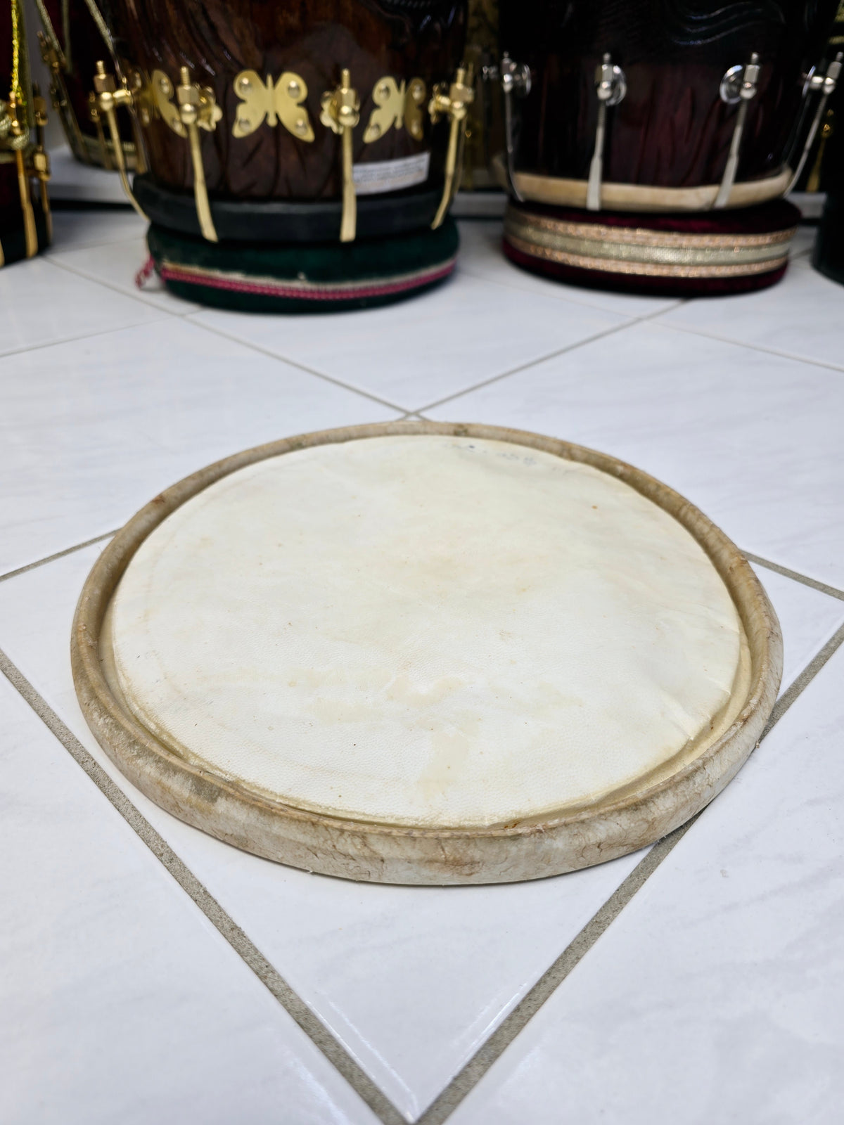 Concert Quality 9" Dholak Bass Skin - Sangeet Store