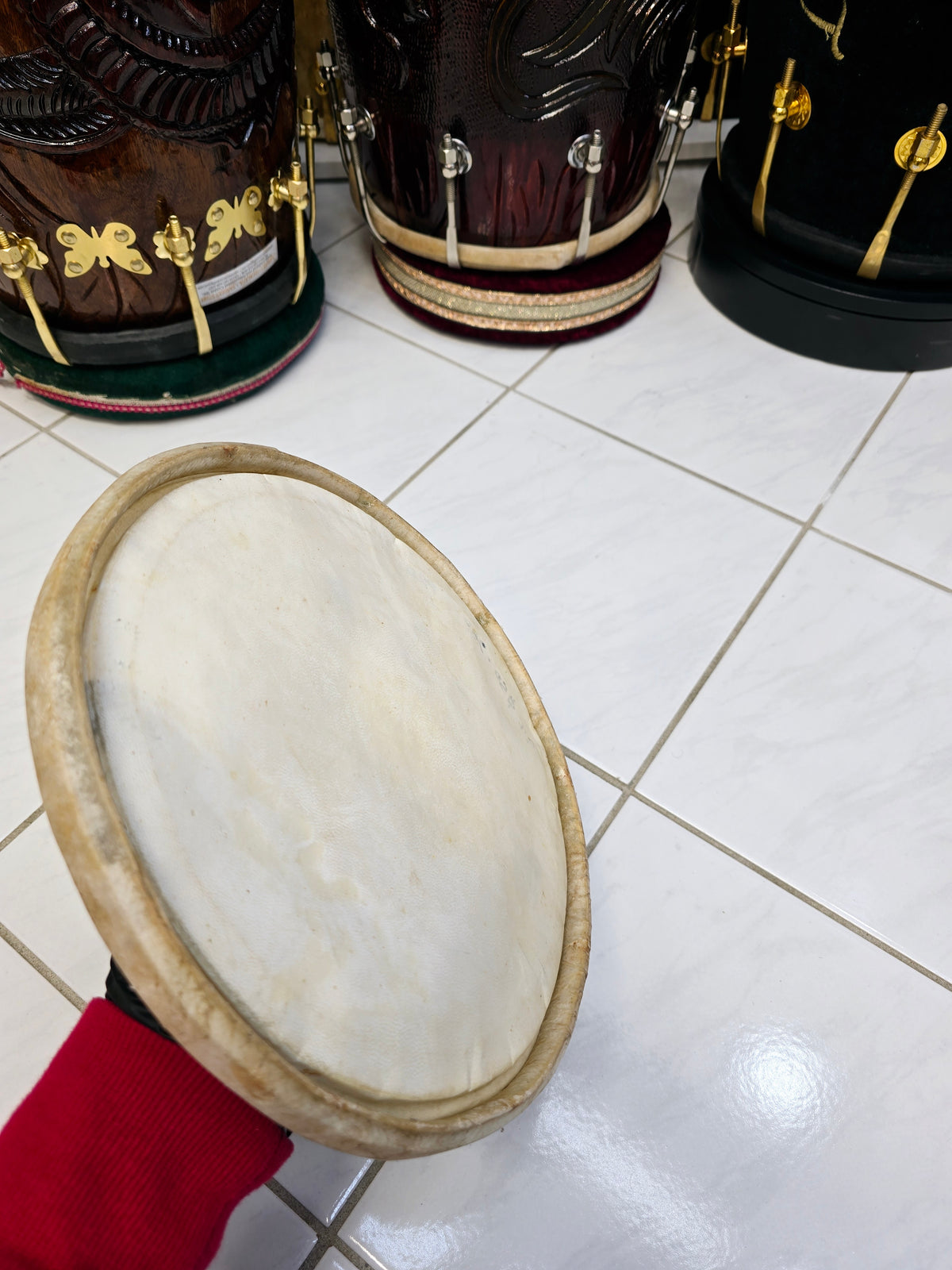 Concert Quality 9" Dholak Bass Skin - Sangeet Store