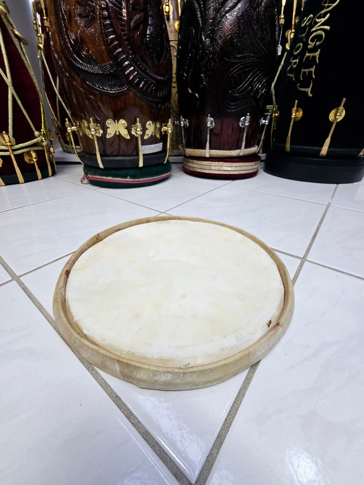 Concert Quality 9" Dholak Bass Skin - Sangeet Store