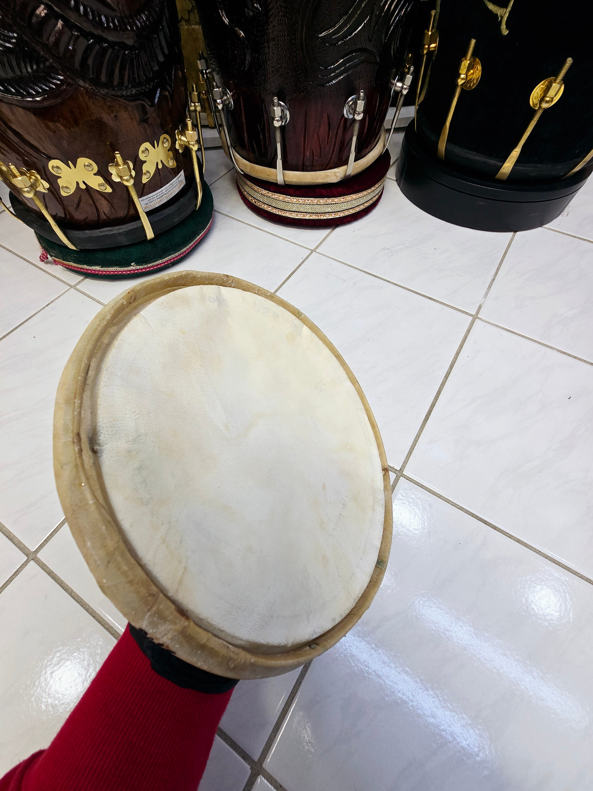 Concert Quality 9" Dholak Bass Skin - Sangeet Store