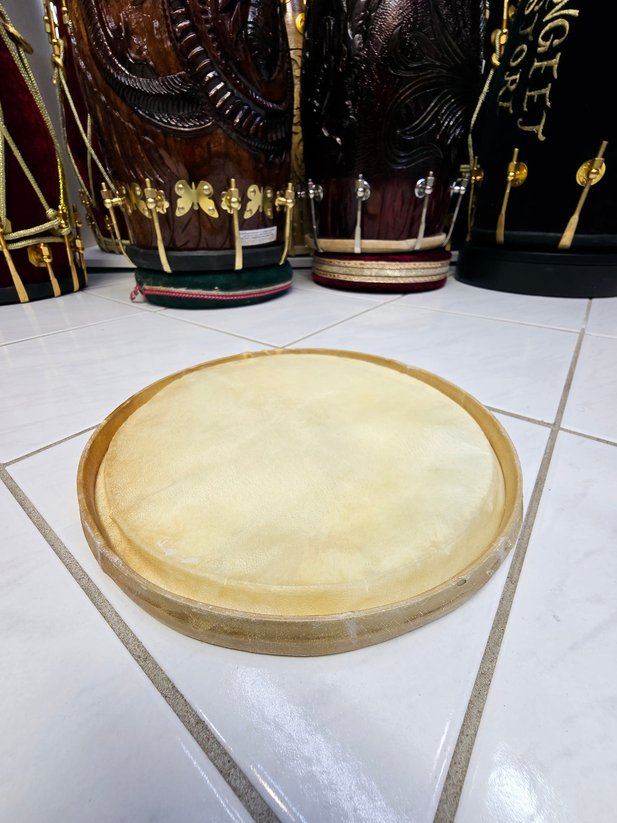 Standard 9" Dholak Bass Skin - Sangeet Store
