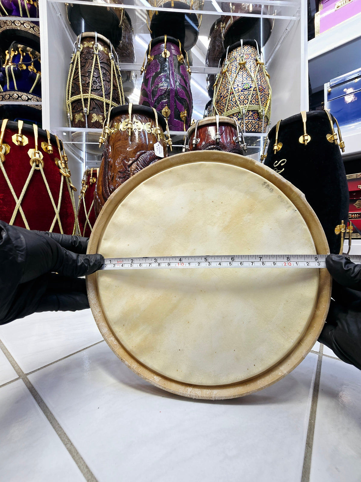 Standard 9" Dholak Bass Skin - Sangeet Store