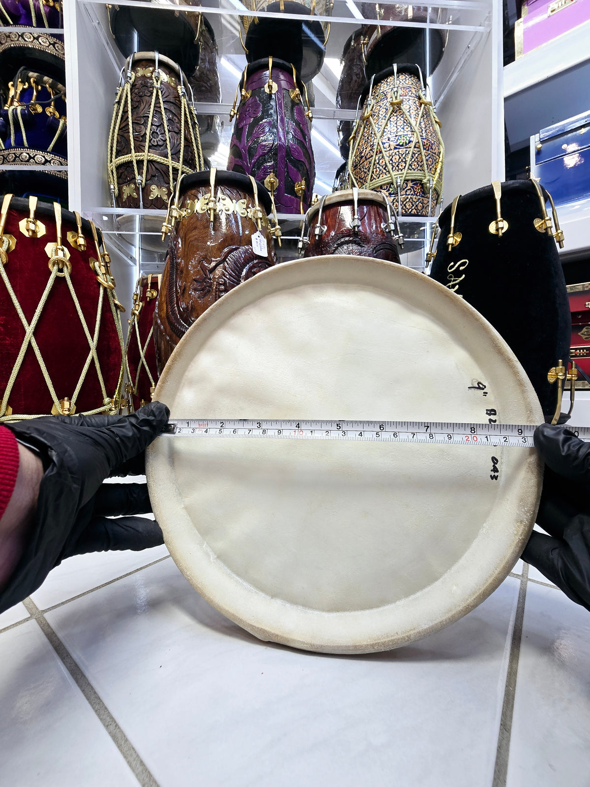 Standard 9" Dholak Bass Skin - Sangeet Store
