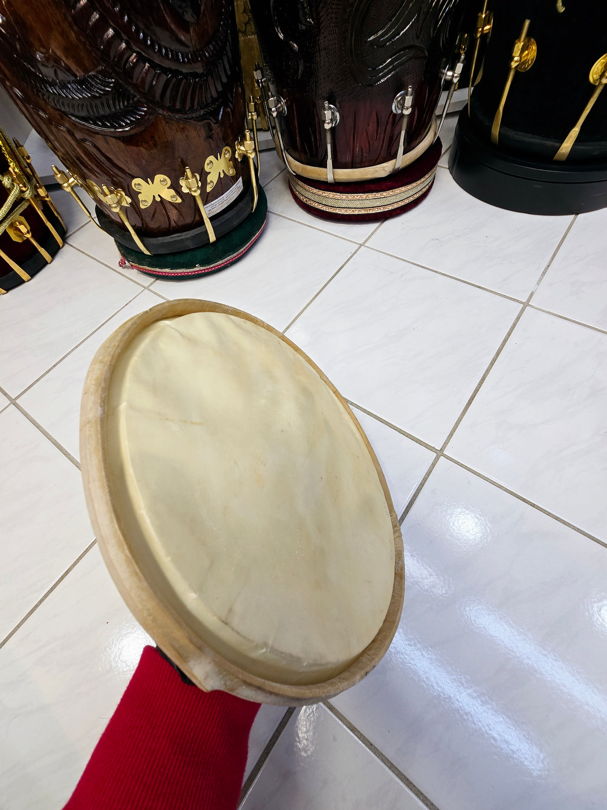 Standard 9.25" Dholak Bass Skin - Sangeet Store