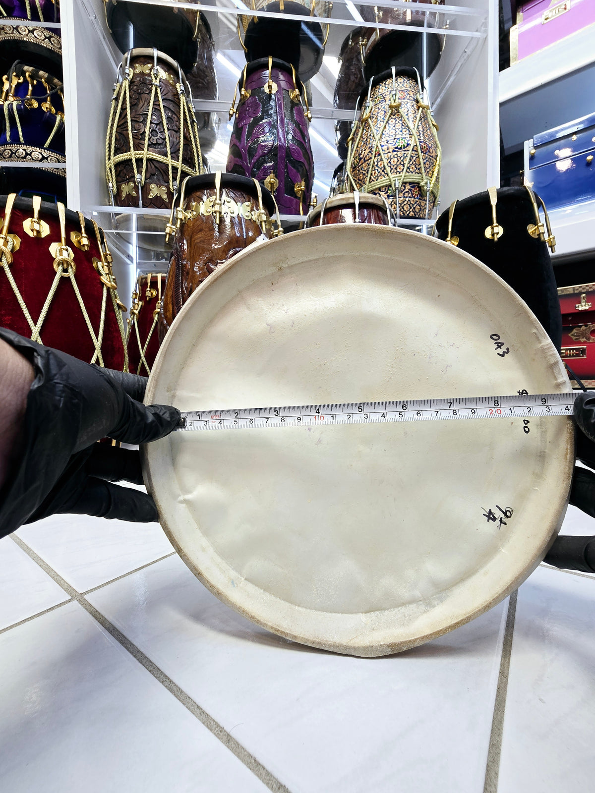 Standard 9.25" Dholak Bass Skin - Sangeet Store