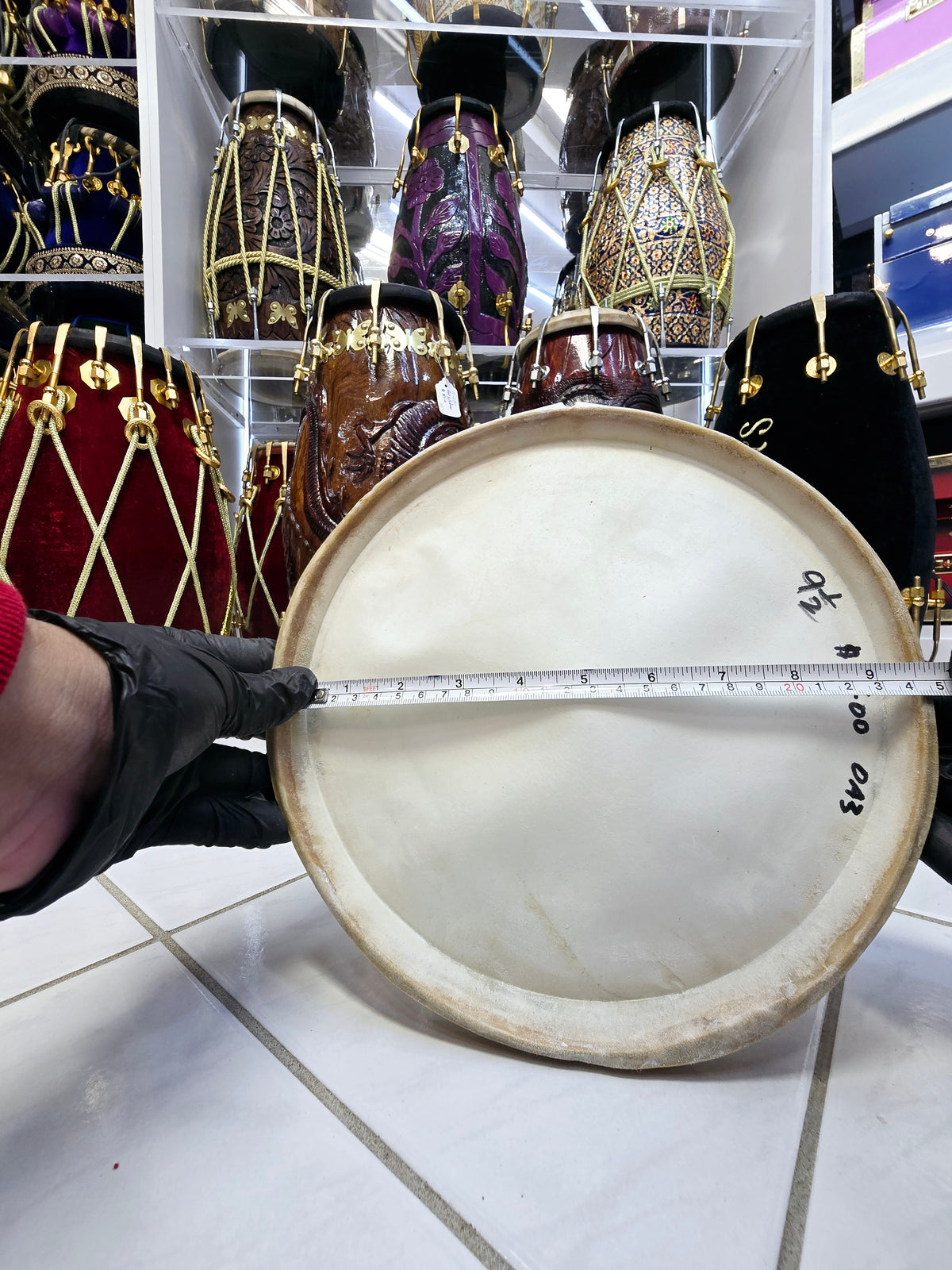 Standard 9.5" Dholak Bass Skin - Sangeet Store