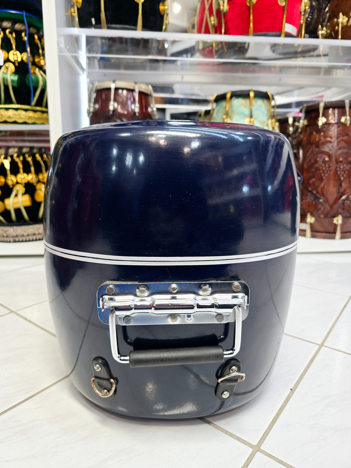 Azure Shield Standard Tabla Case – Dual Locks, Twin Buckles & Premium Protection *Minor Cosmetic Defects * - Sangeet Store