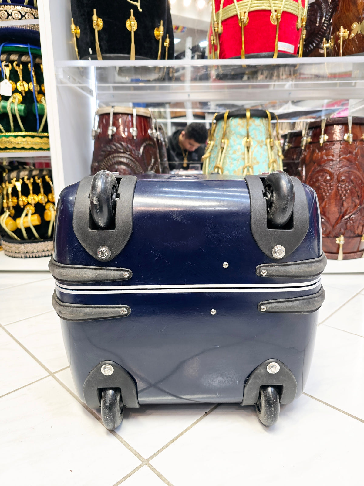 Azure Shield Standard Tabla Case – Dual Locks, Twin Buckles & Premium Protection *Minor Cosmetic Defects * - Sangeet Store
