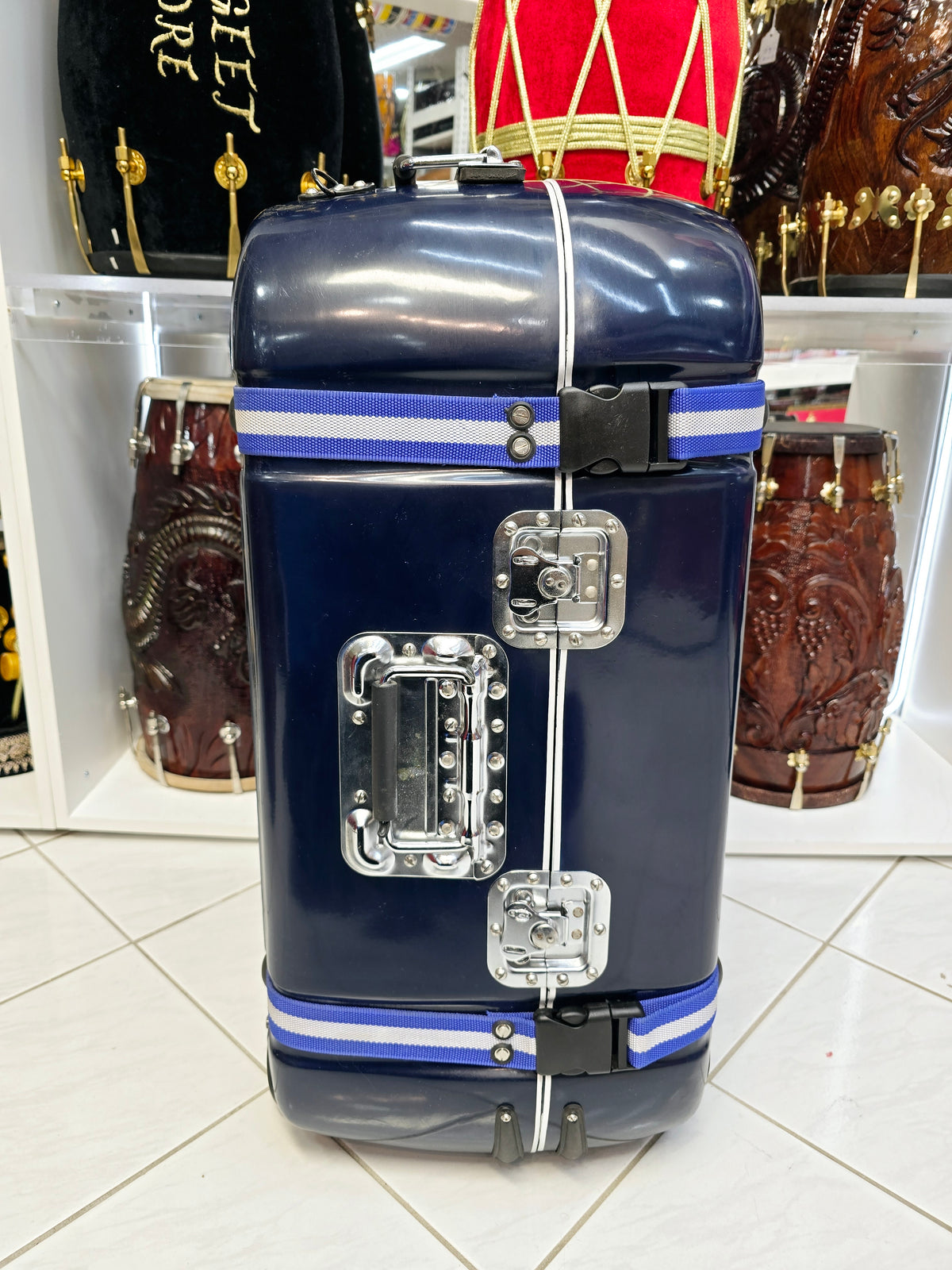 Sapphire Guardian Standard Tabla Case – Dual Locks, Buckles & Dual Handles *Minor Cosmetic Defects* - Sangeet Store
