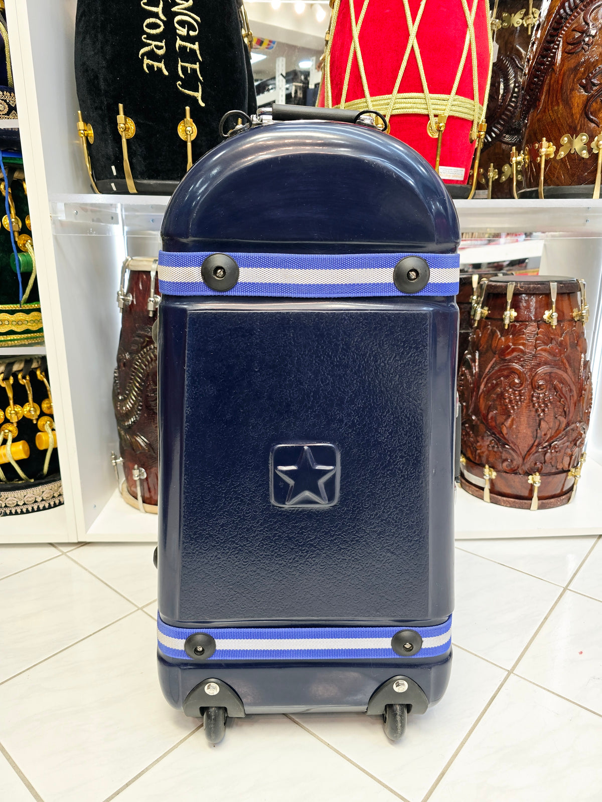 Sapphire Guardian Standard Tabla Case – Dual Locks, Buckles & Dual Handles *Minor Cosmetic Defects* - Sangeet Store