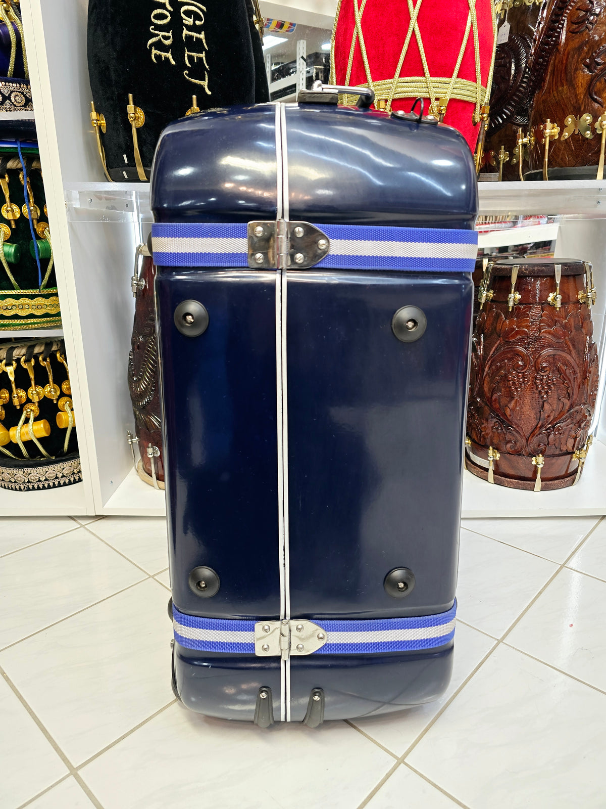 Sapphire Guardian Standard Tabla Case – Dual Locks, Buckles & Dual Handles *Minor Cosmetic Defects* - Sangeet Store